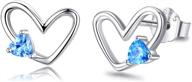 heart-shaped stud earrings – 925 sterling silver jewelry for women, girls, and teens – perfect birthday or valentine's day gifts logo