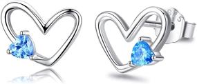 img 4 attached to Heart-shaped Stud Earrings – 925 Sterling Silver Jewelry for Women, Girls, and Teens – Perfect Birthday or Valentine's Day Gifts