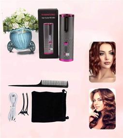 img 1 attached to Cordless Hair Curler by Klick&amp;Tell: LCD Display, 5200mAh Battery, Timer, 6 Temperature Modes, Fast Heating, USB Rechargeable - Top-rated Hair Curler