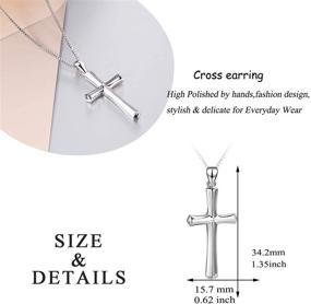 img 2 attached to 🧿 Sterling Silver Cross Necklace: Exquisite Religious Pendant Ideal for Birthday, Christmas & Unisex Jewelry Gifts