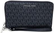 💼 stylish and functional: michael kors women's jet set travel medium zip around phone holder wallet logo