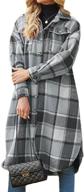 👚 ownow flannel pocketed shacket for women - clothing, coats, jackets & vests logo
