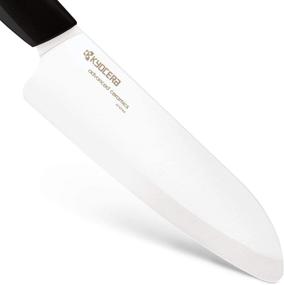 img 3 attached to 🔪 Kyocera Advanced Ceramic Revolution Series 6-inch Santoku Knife - Black Handle, White Blade