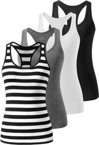 img 4 attached to Femdouce Racerback Workout Activewear Running