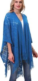 img 2 attached to 🧣 Women's Knit Shawl Wrap Cardigan: Fashionable Accessories for Scarves & Wraps