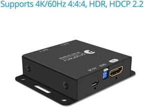 img 2 attached to 🔌 gofanco Пророчество 1x2 HDMI 2.0 Разветвитель 4K 60 Гц HDR, питание через USB, автоматическое масштабирование, крепление на стену, YUV 4:4:4, 3D, HDMI 2.0a, HDCP 2.2, EDID, 18Gbps, низкое тепловыделение, 2 порта 1 в 2 из (PRO-HDRsplit2P-LT)