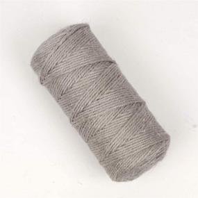 img 3 attached to Newtrend 300 ft Nature Jute Twine: 3Ply Durable String for DIY Craft, Packing, Decoration & Gardening - Eco-Friendly Gray Twine