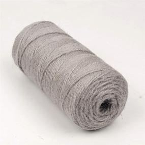 img 2 attached to Newtrend 300 ft Nature Jute Twine: 3Ply Durable String for DIY Craft, Packing, Decoration & Gardening - Eco-Friendly Gray Twine