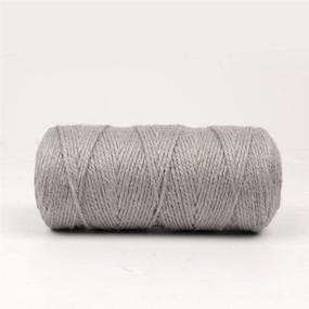 img 1 attached to Newtrend 300 ft Nature Jute Twine: 3Ply Durable String for DIY Craft, Packing, Decoration & Gardening - Eco-Friendly Gray Twine