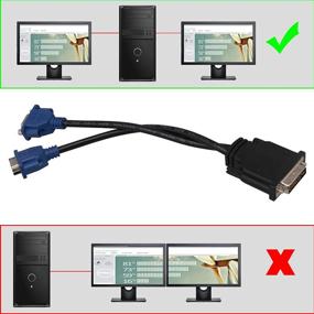 img 2 attached to 🔌 Enhance Display Functionality with BQLZR Plastic DVI Male Monitor Splitter