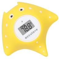🛀 acculove baby bath thermometer: ensuring baby's safety with floating yellow fish toy and fahrenheit temperature monitoring logo