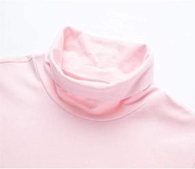 img 3 attached to Shop Stylish JIAHONG Long Sleeve Turtleneck 3-12Years Stripe L Girls' Clothing and Tops, Tees & Blouses