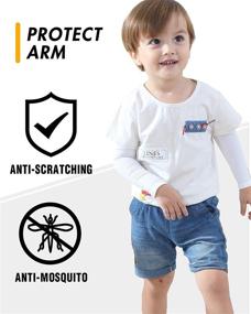 img 1 attached to 👶 Newbyinn Kids Arm Sleeves: UV Sun Protection & Cooling for Children of All Ages - 1 or 3 Pairs