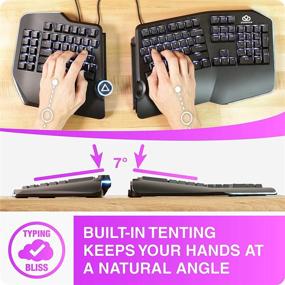 img 2 attached to Cloud Nine C989 Ergonomic Mechanical Keyboard for PC - Cherry MX Blue Switches - RGB Backlit LED with USB - Split Ergo Key Board with Macro