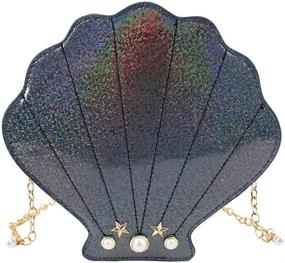 img 1 attached to 👜"Стильная и компактная: женская мини-сумочка Felice Ann в форме ракушки на плечо - идеально для вечерних мероприятий!