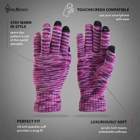 img 2 attached to Шерстяные перчатки для женщин с возможностью использования сенсорного экрана в космическом окрасе