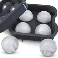 🧊 housewares solutions froz ice ball maker: food-grade silicone mold tray with 4 x 4.5cm ball capacity - novelty ice mold for perfectly chilled drinks logo