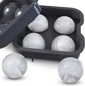 img 4 attached to 🧊 Housewares Solutions Froz Ice Ball Maker: Food-Grade Silicone Mold Tray with 4 X 4.5cm Ball Capacity - Novelty Ice Mold for Perfectly Chilled Drinks