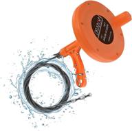 🚿 flexible steel plumbing snake auger - hair & other clogs removal tool for kitchen, bathroom sinks, bathtub & shower drains логотип