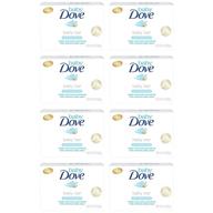 🧼 baby dove bar soap rich moisture 3.17 oz 8 bar - extra gentle and nourishing baby soap bars with bacteria-fighting properties logo