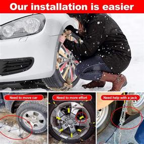 img 3 attached to 🔗 Ultimate Snow Chains: Adjustable Lock for Suvs, Cars, Heavy Trucks - 6 Pack