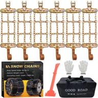 🔗 ultimate snow chains: adjustable lock for suvs, cars, heavy trucks - 6 pack logo