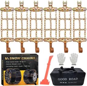 img 4 attached to 🔗 Ultimate Snow Chains: Adjustable Lock for Suvs, Cars, Heavy Trucks - 6 Pack