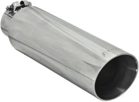 img 2 attached to 🚀 Flowmaster 15397: Premium Polished Stainless Steel Angle Cut Clamp-On Exhaust Tip for 2.50" Tubing