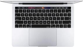 img 3 attached to MOSISO Накладка для клавиатуры MacBook Pro с Touch Bar 13/15 2019-2016, Силиконовый защитный чехол, Черный - Модель A2159, A1989, A1990, A1706, A1707 совместимый