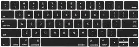 img 4 attached to MOSISO Накладка для клавиатуры MacBook Pro с Touch Bar 13/15 2019-2016, Силиконовый защитный чехол, Черный - Модель A2159, A1989, A1990, A1706, A1707 совместимый