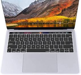 img 2 attached to MOSISO Накладка для клавиатуры MacBook Pro с Touch Bar 13/15 2019-2016, Силиконовый защитный чехол, Черный - Модель A2159, A1989, A1990, A1706, A1707 совместимый