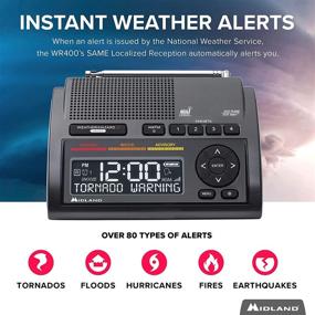 img 3 attached to 📻 Midland WR400 Deluxe NOAA Emergency Weather Alert Radio with S.A.M.E. Localized Programming, 80+ Emergency Alerts, and AM/FM Radio Alarm Clock