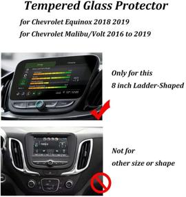 img 3 attached to 🔍 BUENNUS Navigation Glass Protector for Chevrolet Equinox 2019 2018, Malibu/Volt 2019 2018 2017 2016 | Tempered Glass Film Cover | Special for Chevy 8 Inch MyLink Ladder-Shaped Touch Screen
