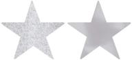 ✨ блестящие серебряные высечки в форме звезд - набор из 5 штук - идеальное украшение для вечеринки. логотип