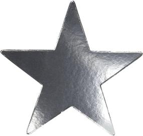 img 1 attached to ✨ Sparkling Silver Star Cutouts - Pack of 5 - Perfect Party Decorations