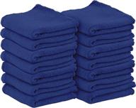 🔵 blue commercial cotton shop towels - utopia towels (100-pack) logo