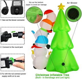 img 1 attached to 🎄 PETUOL 7 Ft Christmas Inflatable Tree Decorations: Festive Blow-Up Lighted Xmas Tree with Three Stacked Snowmen – Perfect for Indoor, Outdoor, and Yard