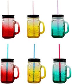 img 2 attached to Reusable Plastic Straws - Set of 12, Ideal for Mason Jars and Tumblers, 9-Inch Glitter Sparkle Straws with Cleaning Brush - Unbreakable, BPA Free and Eco-friendly