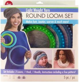 img 2 attached to 🔘 Lightweight Round Plastic Loom Yarn Craft Set by Boye - 3702102001