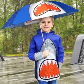img 3 attached to 🦕 Dinosaur Design Umbrella Raincoat - Stylish Clothing and Jackets for Boys and Girls