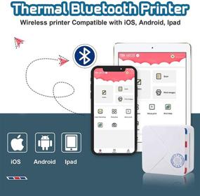 img 3 attached to YUANJ Wireless Bluetooth Sticker Printer - Pocket Phone Printer for iPhone Android, Portable Thermal Printer for Journals or Planners, Study Notes, Images, QR Codes (Black & White Printing)