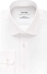 img 1 attached to Calvin Klein Regular Herringbone Spread Men's Clothing and Shirts
