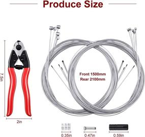 img 2 attached to High-Quality Stainless Steel Bicycle Cable Cutter Kit with 10 Bike Shift Cables, 5 O-Rings, 10 End Ferrules, and 20 End Caps - Ideal for Mountain and Road Bicycles