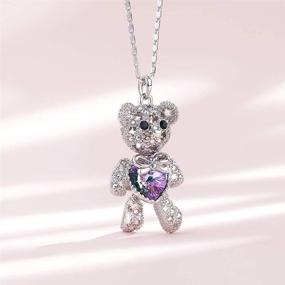 img 2 attached to 💎 Exquisite ZIOZIA Swarovski Crystal Necklace: Love Heart Pendant for Women, Girls; Perfect Gift for Girlfriend and Mom