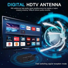 img 2 attached to 📺 Enhanced 2021 Indoor HD Antenna TV: TAOPE Digital TV Antenna for Smart TV, 250 Miles Long Range with Amplifier Signal Booster