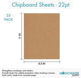 img 3 attached to 25 Chipboard Sheets 8.5 x 11 inch - 22pt (Point) Light Weight Brown 📦 Kraft Cardboard for Scrapbooking &amp; Picture Frame Backing (.022 Caliper Thick) Paper Board by MagicWater Supply