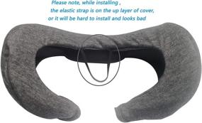 img 2 attached to Premium Washable Cotton Covers for Oculus Rift S Headset – Super Soft &amp; Durable, New Version-2 PCS (Gray)