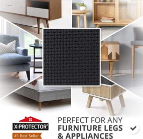 img 3 attached to 🛋️ X-PROTECTOR Non Slip Furniture Pads - 12 Premium Grippers 3"! Best SelfAdhesive Rubber Feet - Ideal Non Skid Floor Protectors - Keep Furniture in Place!