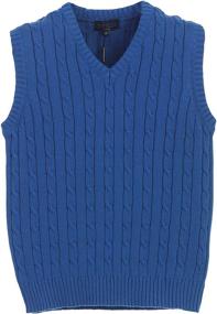 img 3 attached to 👕 Boys' Gioberti V Neck Cable Sweater - Clothing for Boys' Sweaters