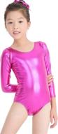 🌟 shimmer and shine: speerise kids girls long sleeve metallic spandex gymnastics dance leotard логотип